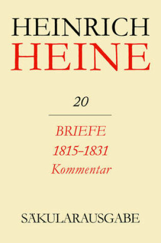 Cover of Briefe 1815-1831: Kommentar