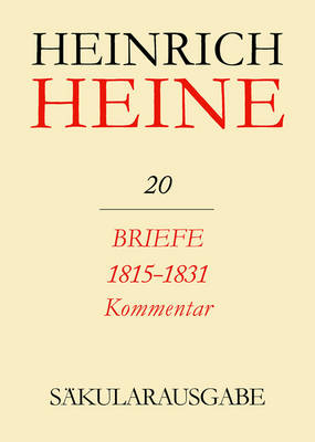 Book cover for Briefe 1815-1831: Kommentar