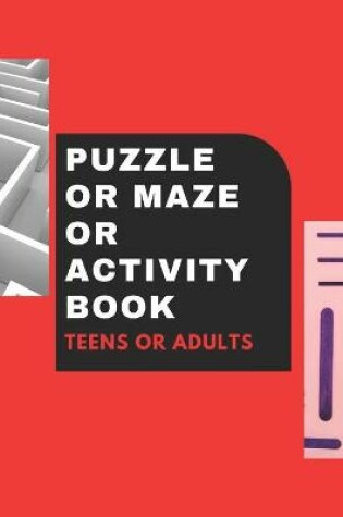 Cover of Puzzle or Maze or Activity Book Teens or Adults