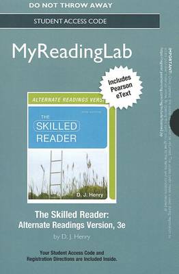 Book cover for NEW MyLab Reading with Pearson eText -- Standalone Access Card -- for The Skilled Reader, Alternate Edition