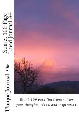 Book cover for Sunset 100 Page Lined Journal #4