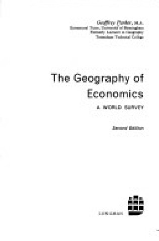 Cover of Geography of Economics