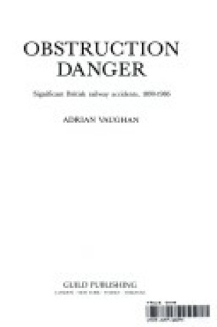 Cover of Obstruction Danger