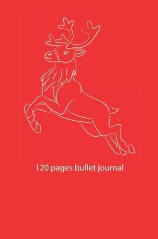 Cover of christmas notebook dot grid reindeer notebook bullet journal