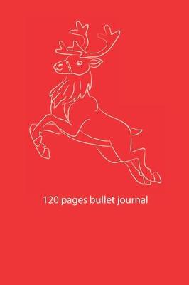 Book cover for christmas notebook dot grid reindeer notebook bullet journal
