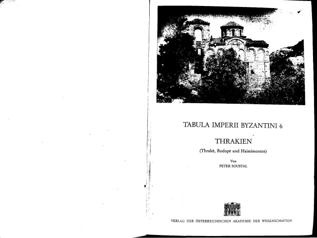 Cover of Tabula Imperii Byzantini / Thrakien (Thrake, Rodope Und Haimmimontos)