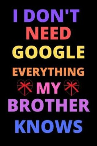 Cover of i don't need google everything my brother knows