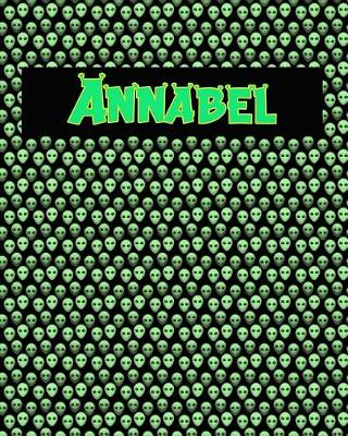 Book cover for 120 Page Handwriting Practice Book with Green Alien Cover Annabel