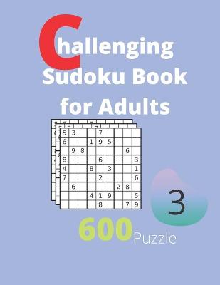 Book cover for Challenging Sudoku Book for Adults Volume 3