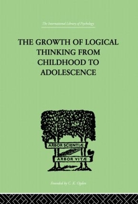 Book cover for The Growth Of Logical Thinking From Childhood To Adolescence