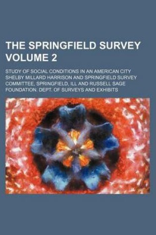 Cover of The Springfield Survey; Study of Social Conditions in an American City Volume 2