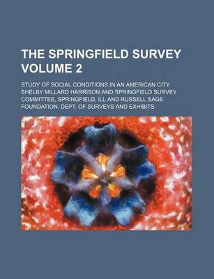 Book cover for The Springfield Survey; Study of Social Conditions in an American City Volume 2