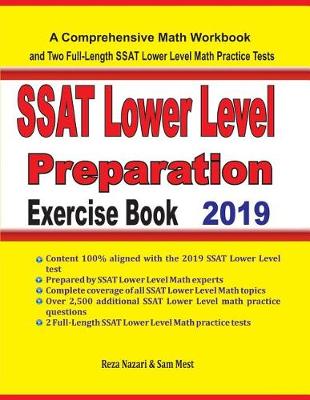 Book cover for SSAT Lower Level Math Preparation Exercise Book