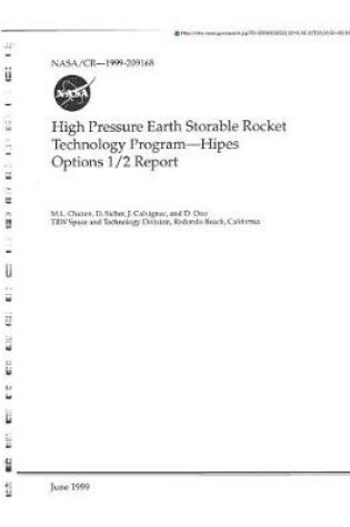 Cover of High Pressure Earth Storable Rocket Technology Program-Hipes Options 1/2 Report