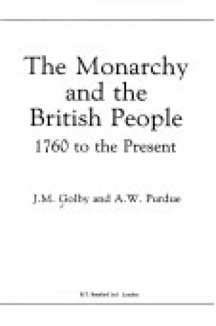 Cover of The Monarchy and the British People