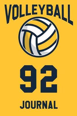 Book cover for Volleyball Journal 92