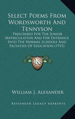 Book cover for Select Poems from Wordsworth and Tennyson