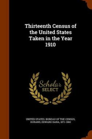 Cover of Thirteenth Census of the United States Taken in the Year 1910