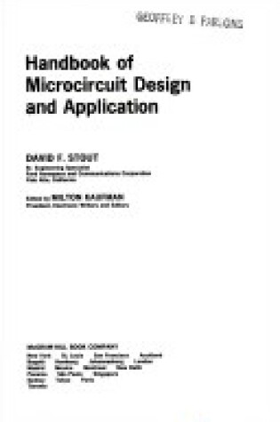 Cover of Handbook of Microcircuit Design and Application