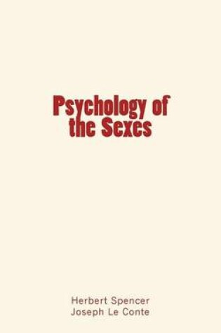 Cover of Psychology of the Sexes