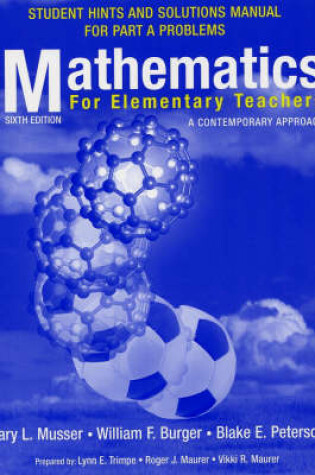 Cover of Hints and Solutions Manual for Part A Problems to Accompany "Mathematics for Elementary Teachers", 6th Edition