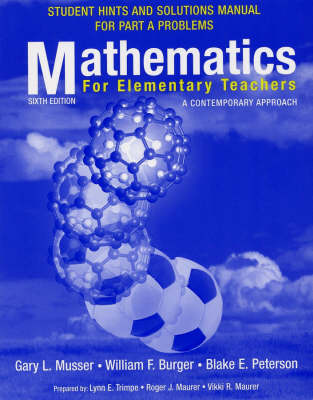 Book cover for Hints and Solutions Manual for Part A Problems to Accompany "Mathematics for Elementary Teachers", 6th Edition