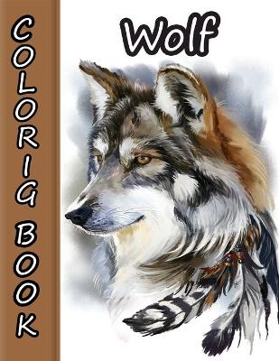 Book cover for wolf coloring Book