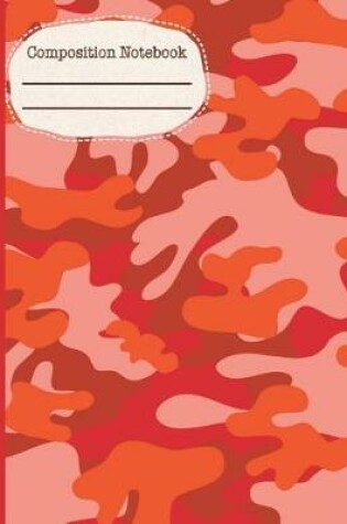 Cover of Camouflage Red Composition Notebook - 4x4 Graph Paper