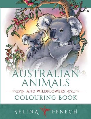 Book cover for Australian Animals and Wildflowers Colouring Book