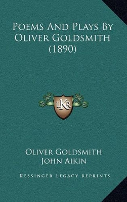 Book cover for Poems and Plays by Oliver Goldsmith (1890)