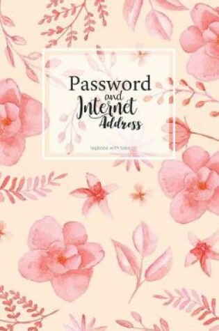 Cover of internet address and password logbook with tabs