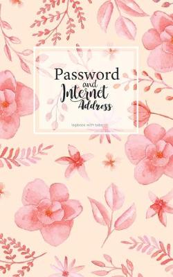 Book cover for internet address and password logbook with tabs