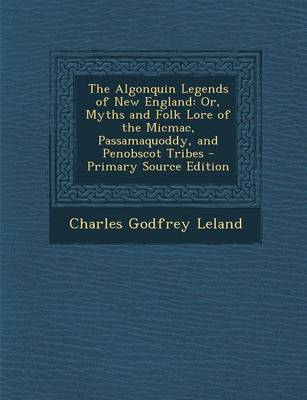 Book cover for The Algonquin Legends of New England