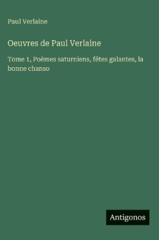 Cover of Oeuvres de Paul Verlaine