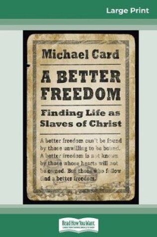 Cover of A Better Freedom