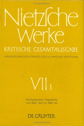 Book cover for Nachgelassene Fragmente Juli 1882 - Winter 1883 - 1884