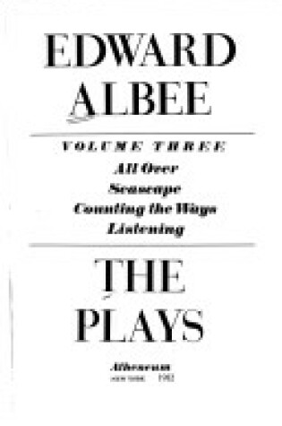 Cover of Plays, Vol. 3