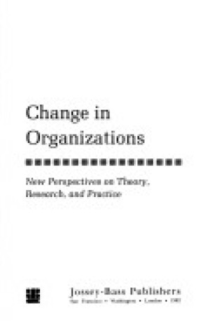 Cover of Change in Organizations