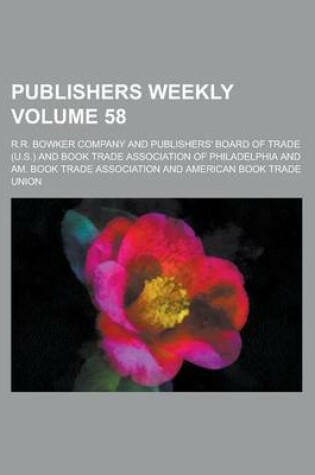 Cover of Publishers Weekly Volume 58