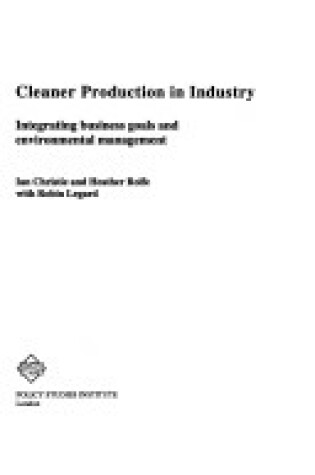 Cover of Cleaner Production in Industry