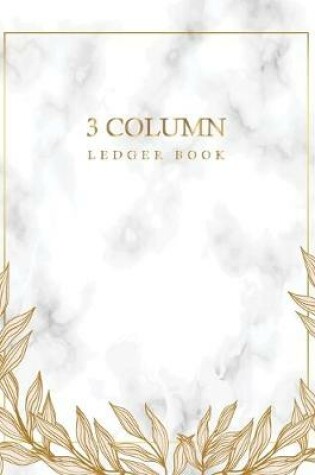 Cover of 3 Column Ledger Book