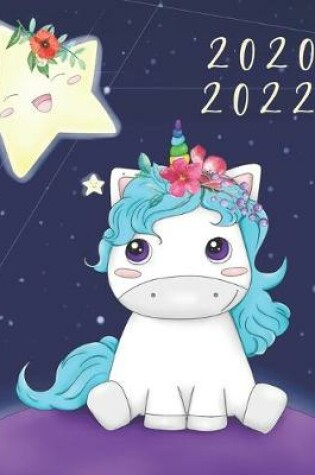 Cover of 2020-2022 3 Year Planner Mystical Unicorn Monthly Calendar Goals Agenda Schedule Organizer