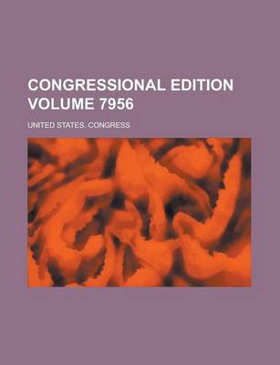 Book cover for Congressional Edition Volume 7956