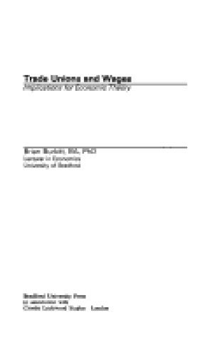 Cover of Trade Unions and Wages