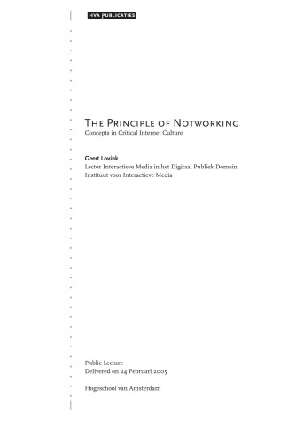 Cover of The Principle of Notworking