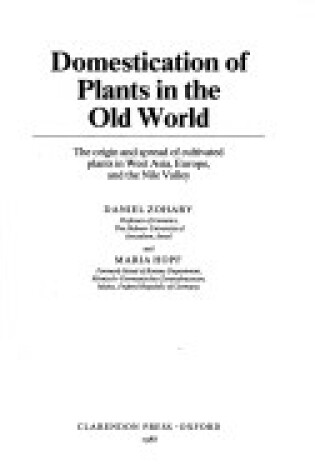 Cover of Domestication of Plants in the Old World