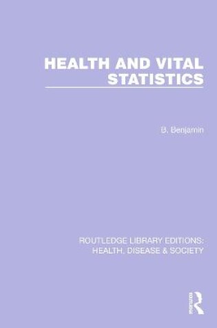 Cover of Health and Vital Statistics