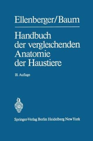 Cover of Handbuch Der Vergleichenden Anatomie Der Haustiere