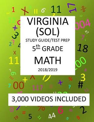 Book cover for 5th Grade VIRGINIA SOL, 2019 MATH, Test Prep