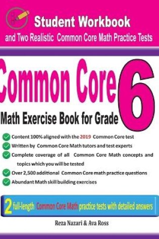 Cover of Common Core Math Exercise Book for Grade 6